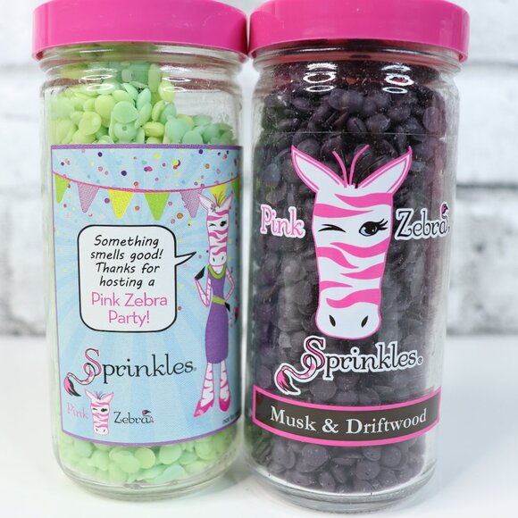 Pink Zebra Gunmetal Wax Warmer Pot and 2 Fragrant Sprinkles NIB - Picture 5 of 6